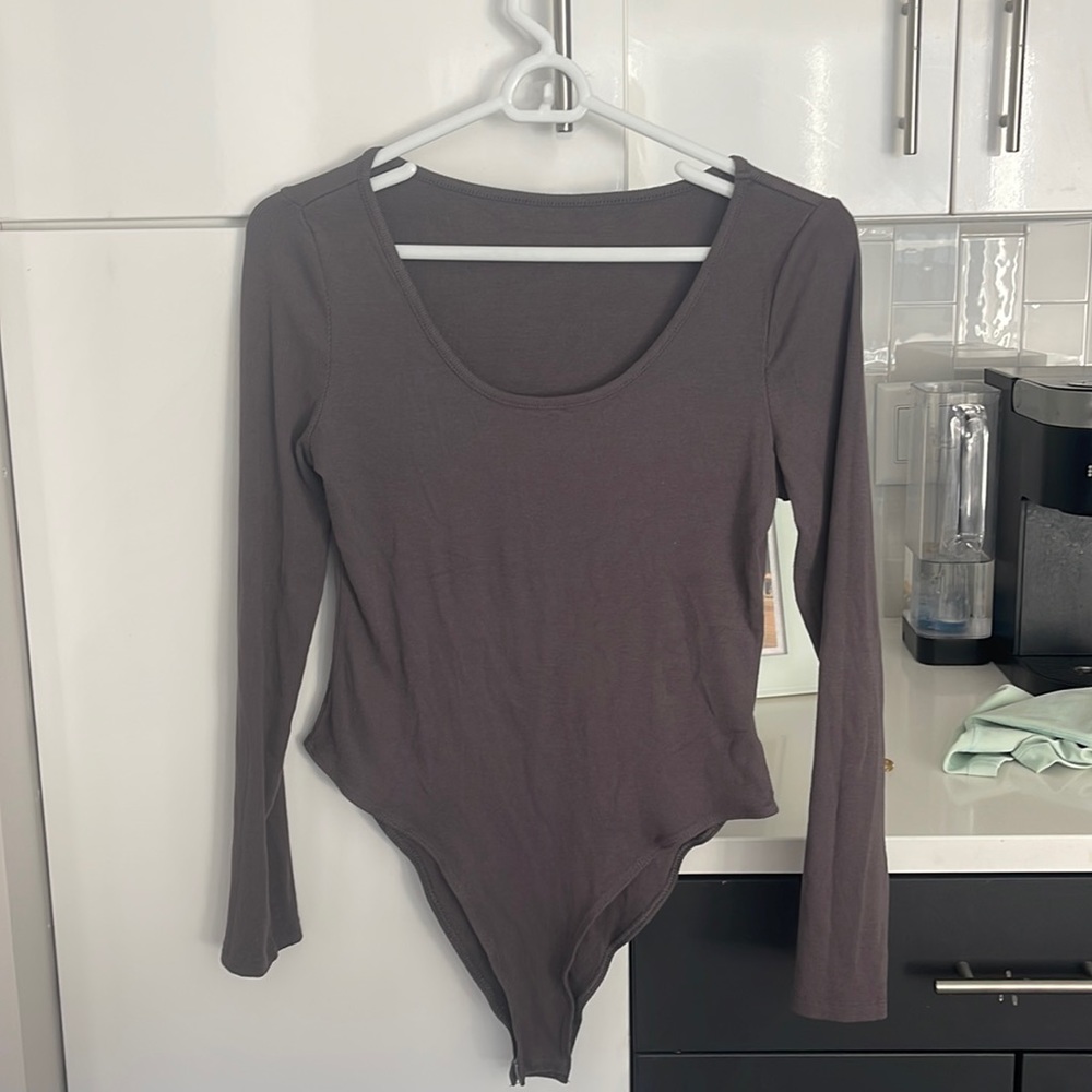 Grayish purple bodysuit